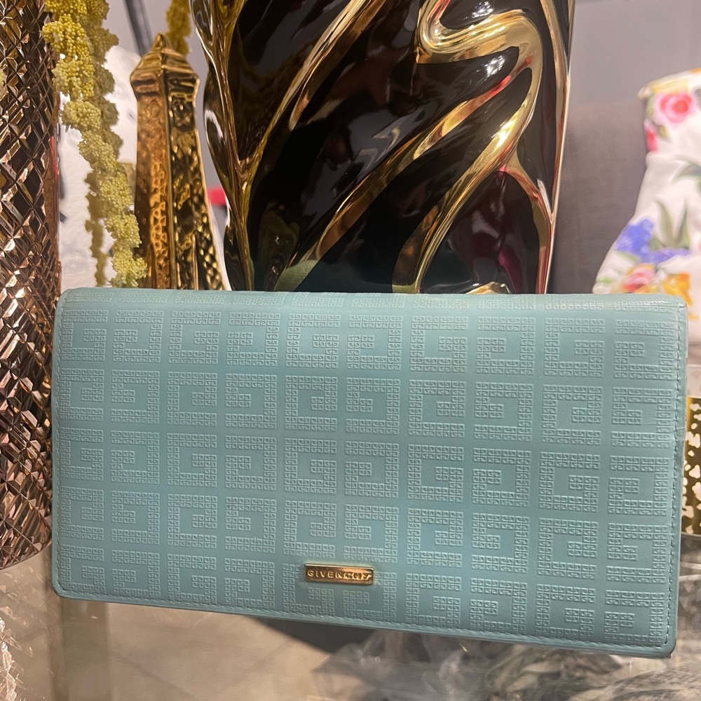 Givenchy Aqua Embossed Wallet